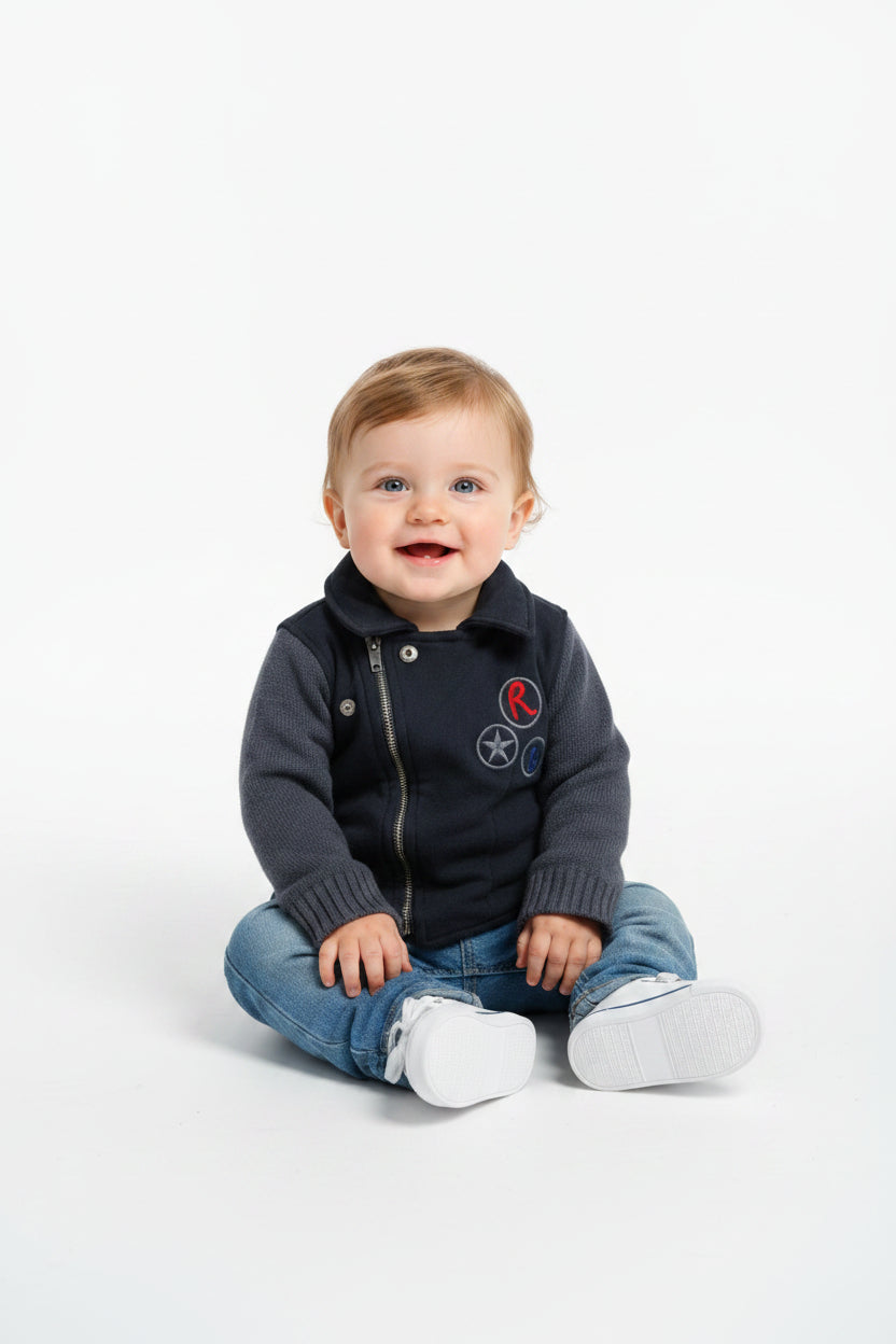 Veste gris charbon pour petit explorateur