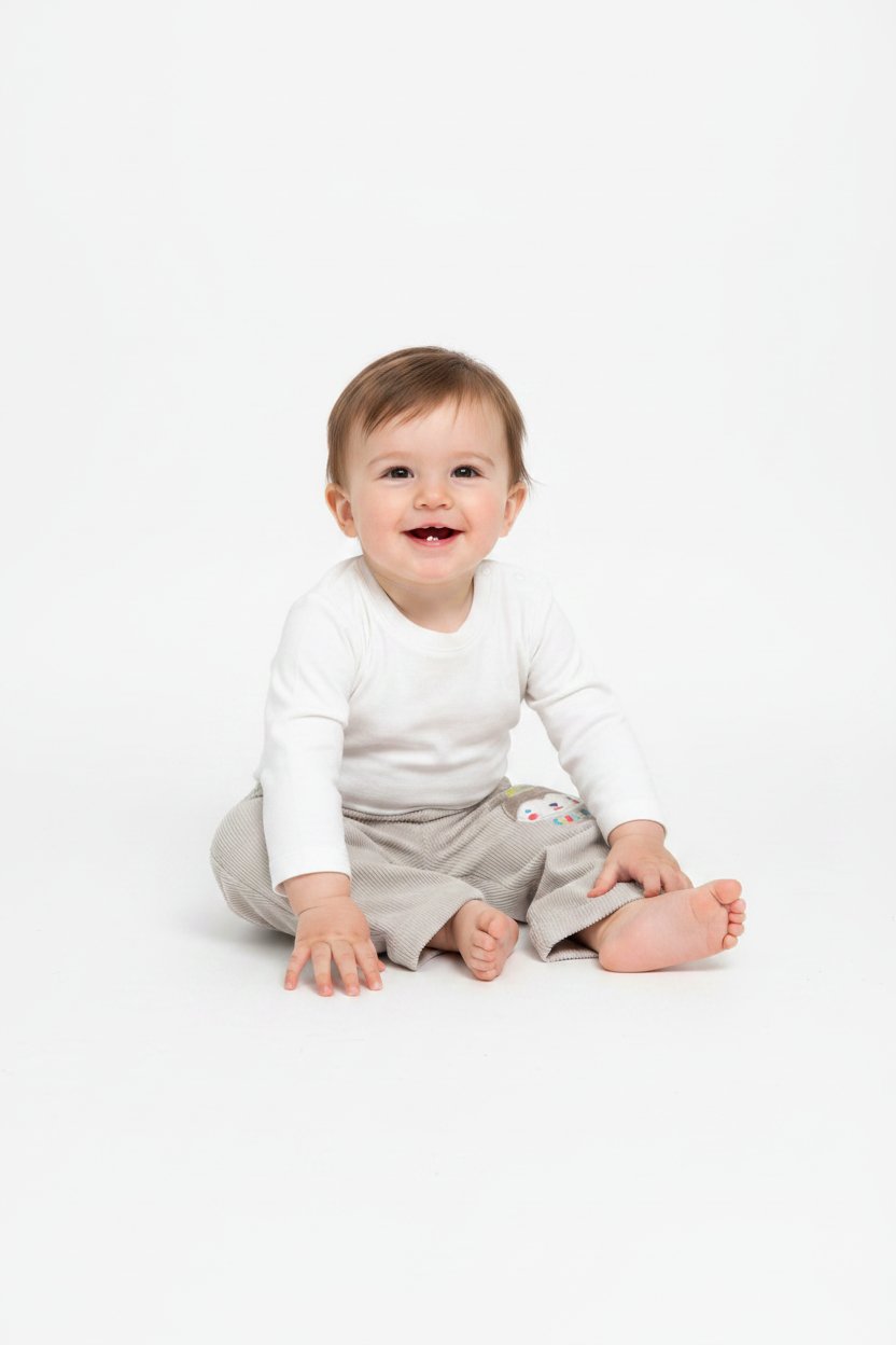 Pantalon Corduroy gris doux