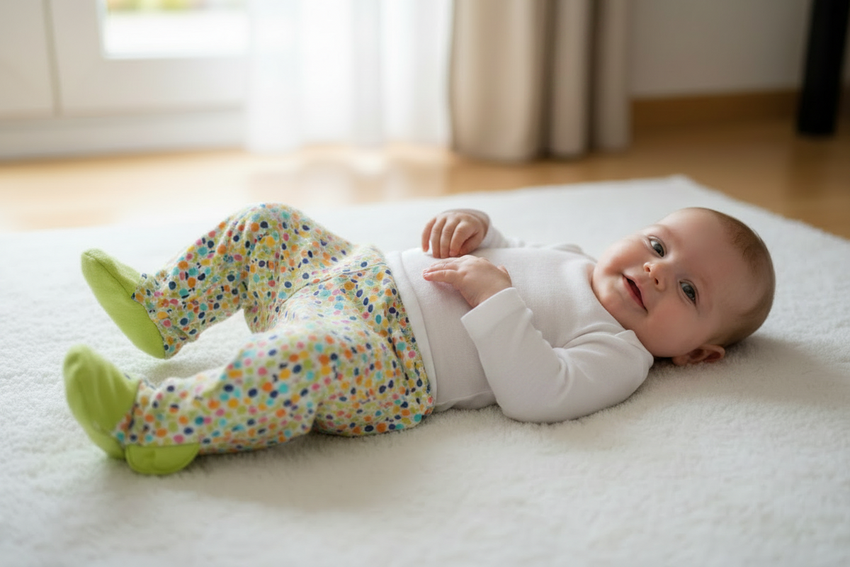 Legging a pied fermé avec fleurs et volant