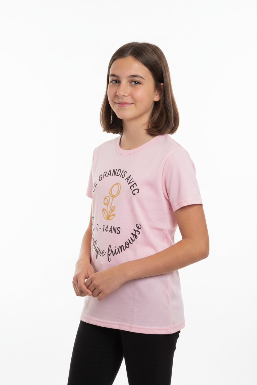 Chandail Je Grandit avec Frimousse - Rose