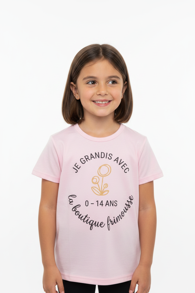 Chandail Je Grandit avec Frimousse - Rose
