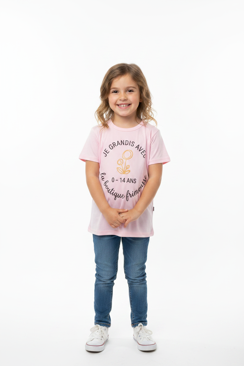 Chandail Je Grandit avec Frimousse - Rose