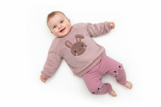 Ensemble deux pièces en Sherpa / motif Lapin