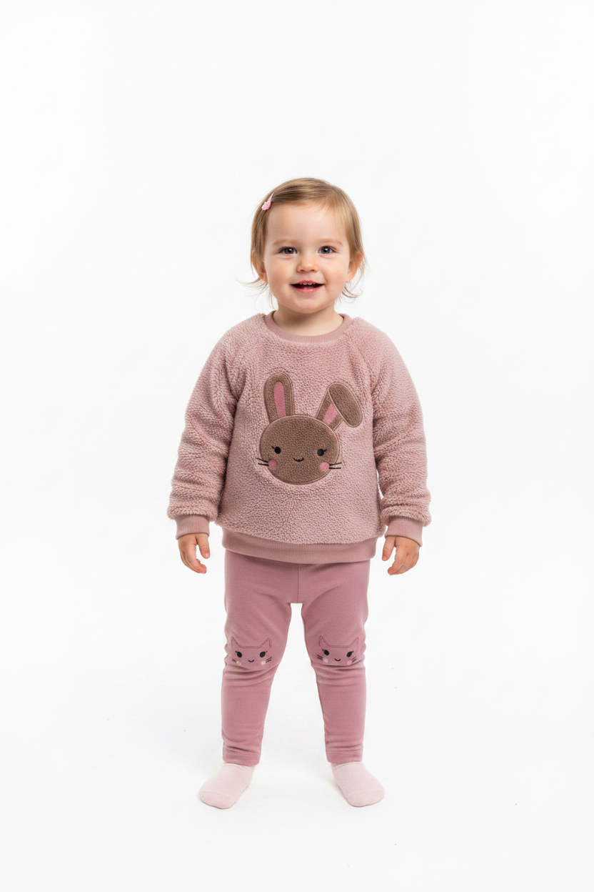 Ensemble deux pièces en Sherpa / motif Lapin
