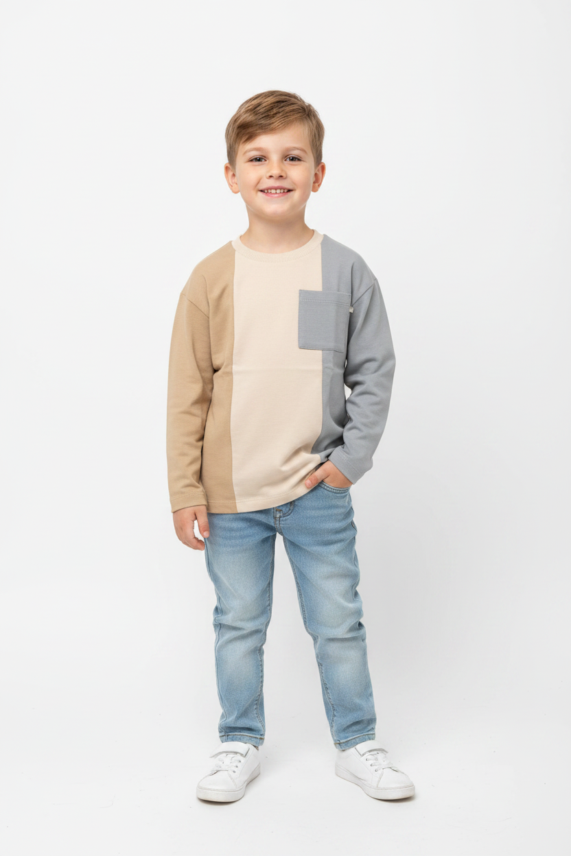 Chandail colorblock ultra‑doux