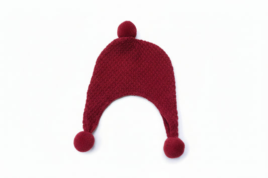 Tuque Triples Pompons - Rouge