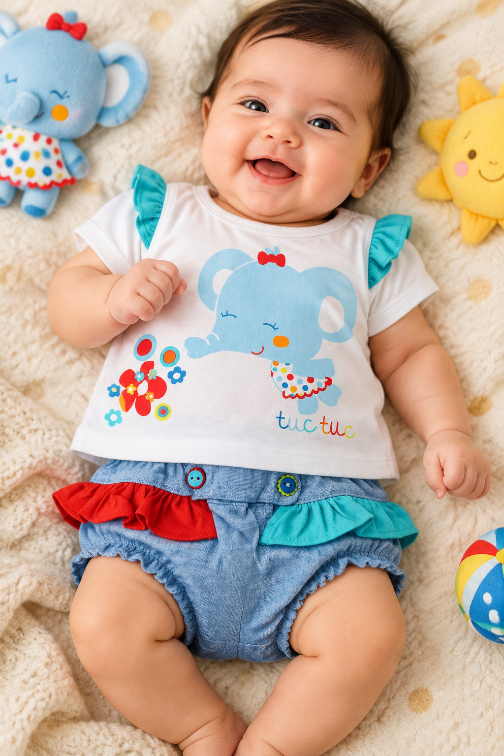 Ensemble 2 pièces bébé éléphant