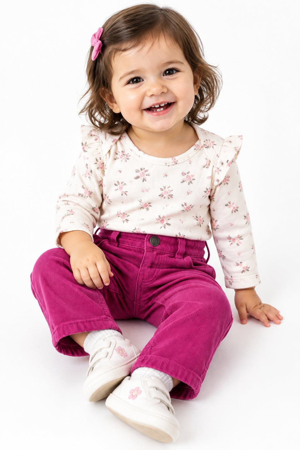 Pantalon Corduroy Rose Foncé