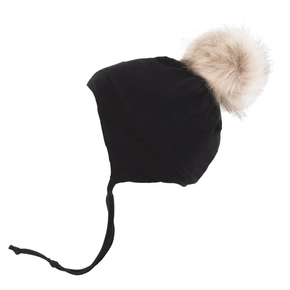 Tuque doublé en micropolaire NOIR