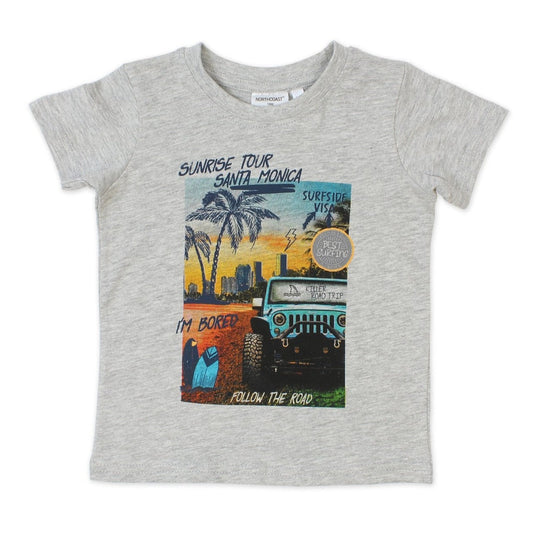 T-shirt Gris avec imprimé Surf