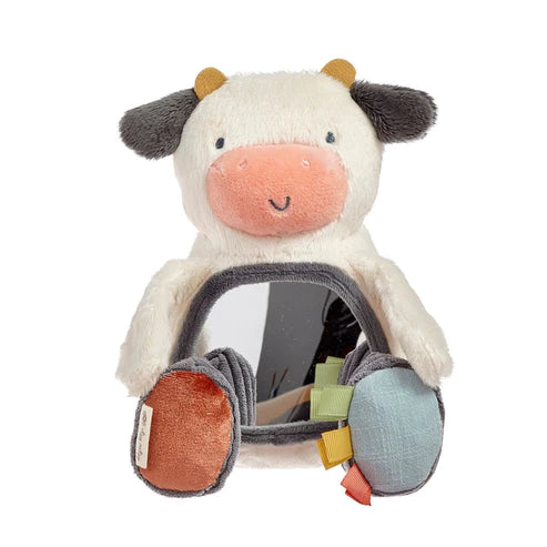 Peluche sensorielle avec miroir | Vache