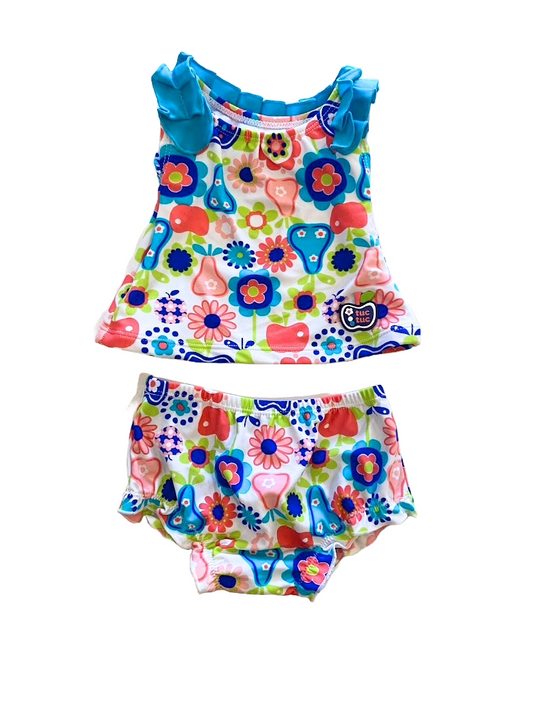 Maillot deux pièce fleuri coloré