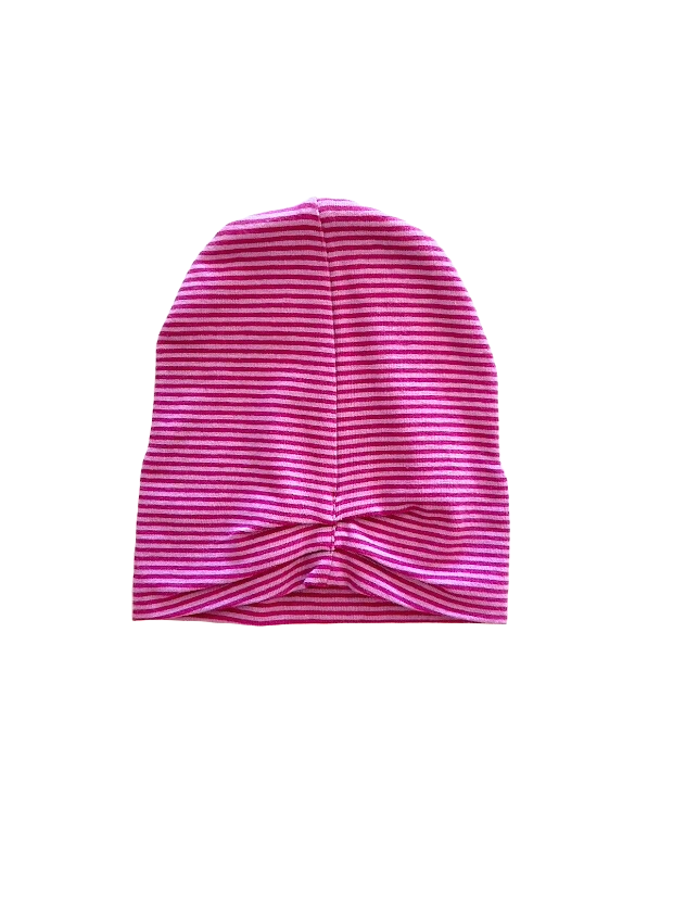 Tuque d'automne rayer magenta et rose