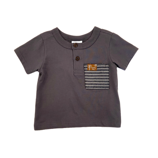 T-shirt  gris à poche