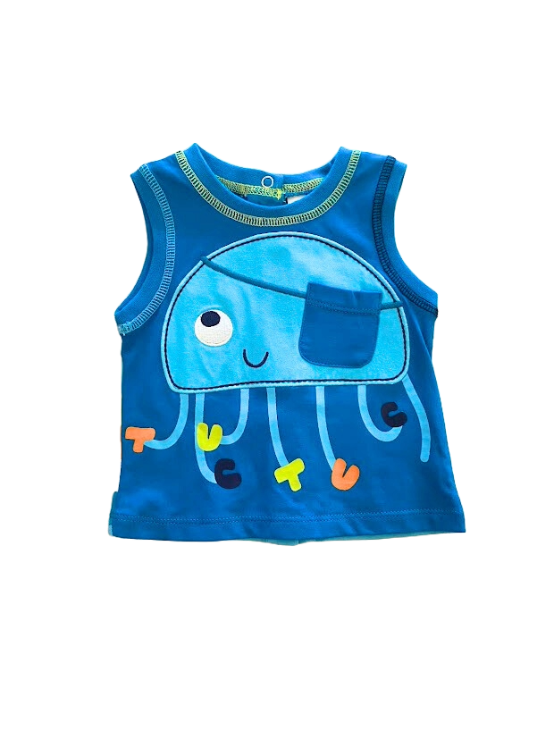 Camisole bleu pieuvre pirate