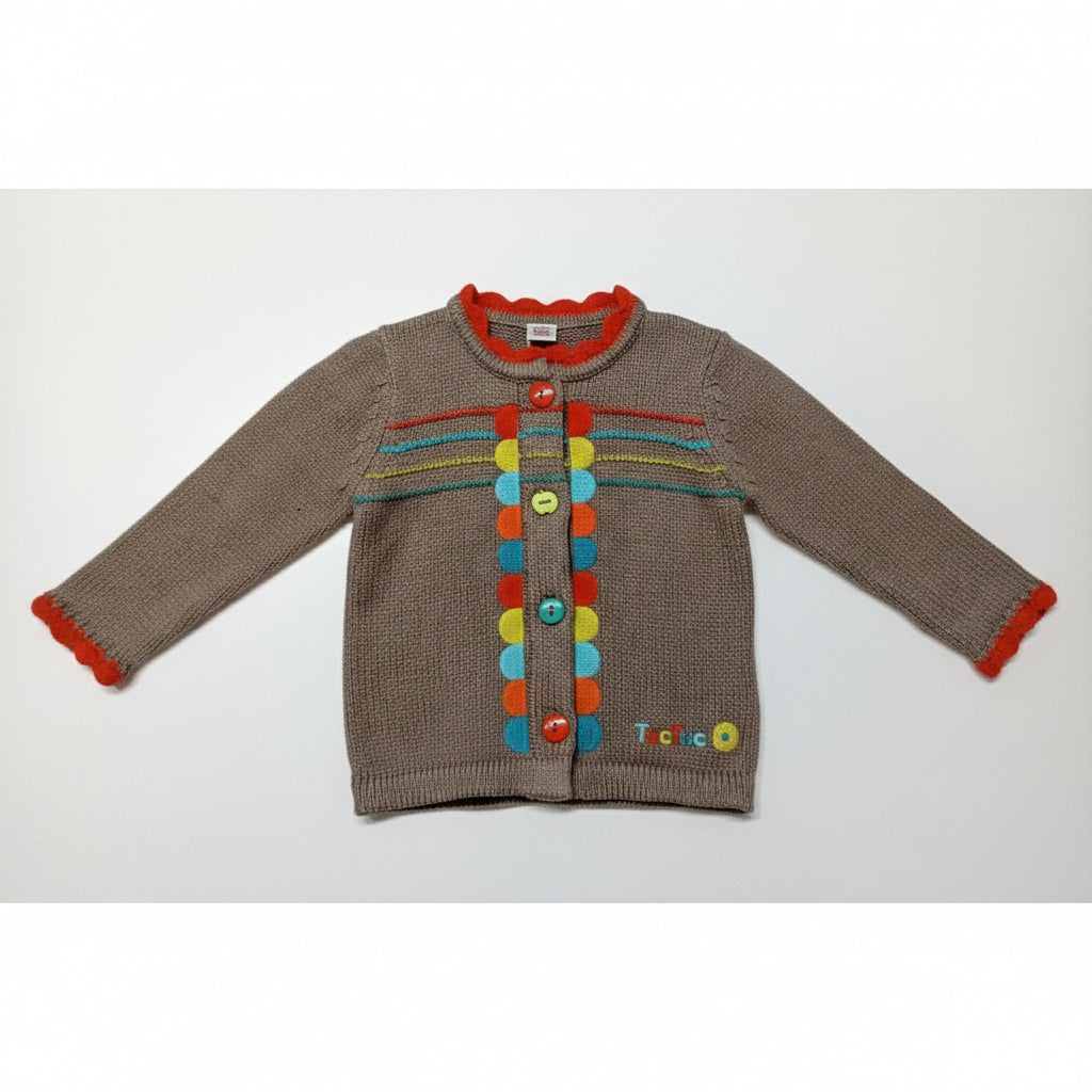 Veste brune boutons forme de pommes