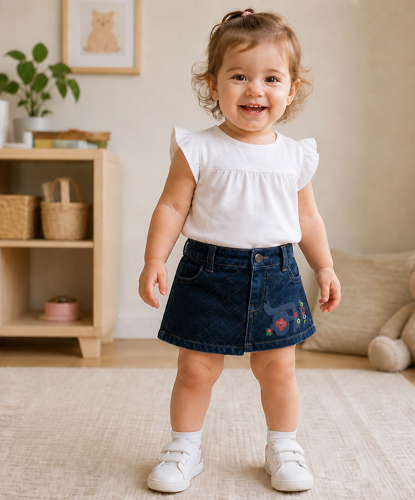 Jupe short en jeans