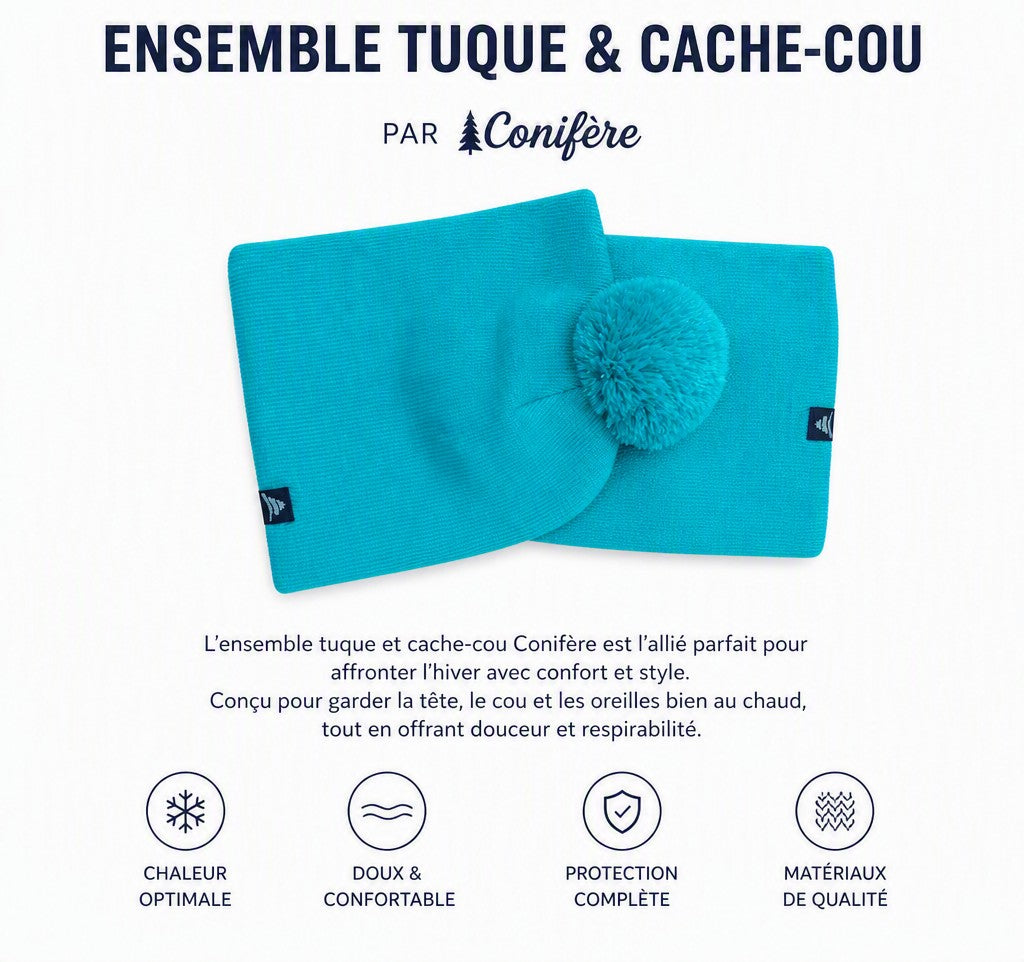 Ensemble Tuque et cache cou Conifère