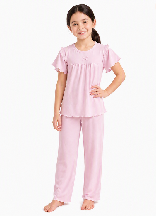 Pyjama a Volets et petite Boucle - Rose