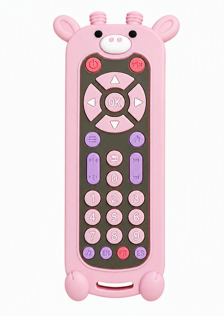 Jouet dentition Télécommade Rose - Motif Cerf