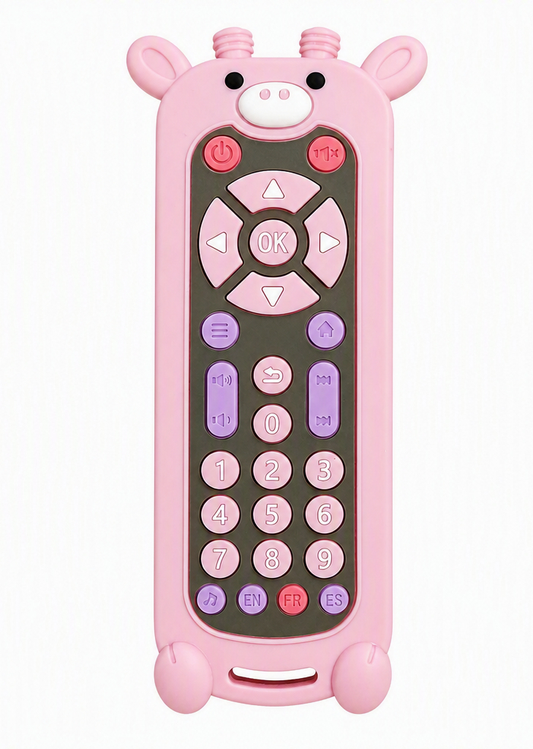 Jouet dentition Télécommade Rose - Motif Cerf