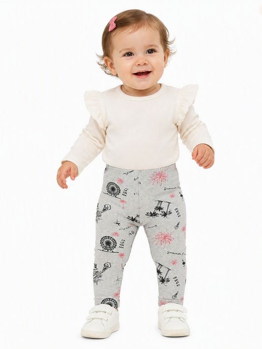Legging gris Palmier