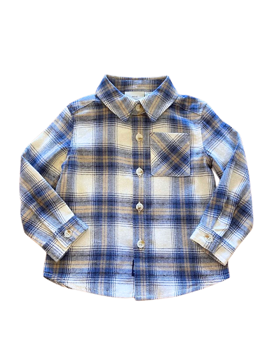 Chemise à carreaux bleu