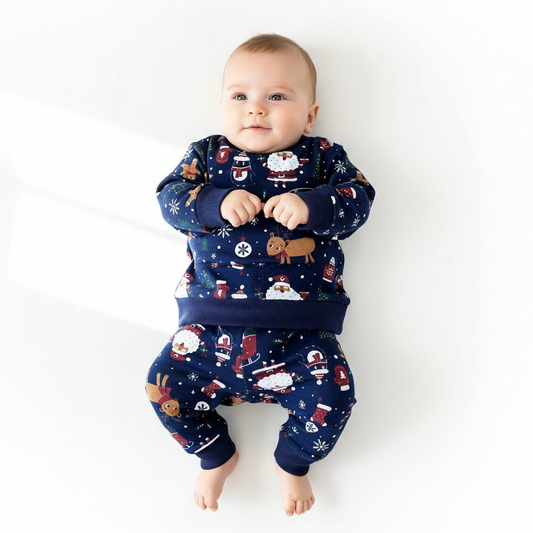 Ensemble 2 pièces Noël bleu