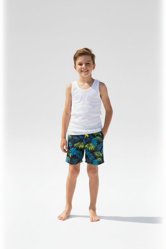 Maillot à motif feuillage