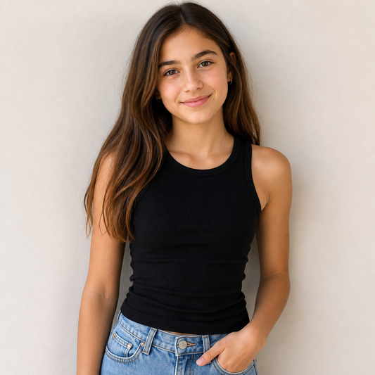 Camisole côtelé Noir