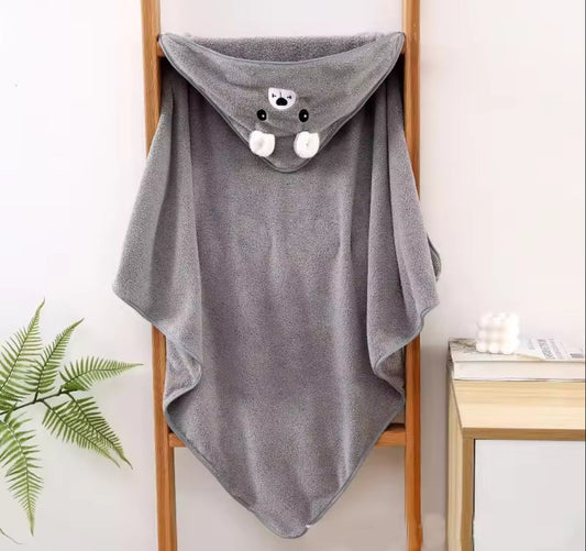Serviette de Bain - Modèle Ourson Gris