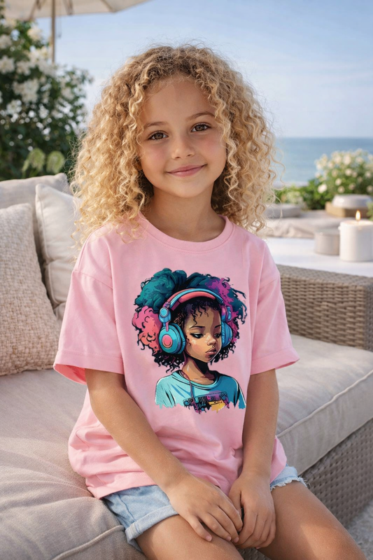 T-shirt rêveuses de Musique- Rose