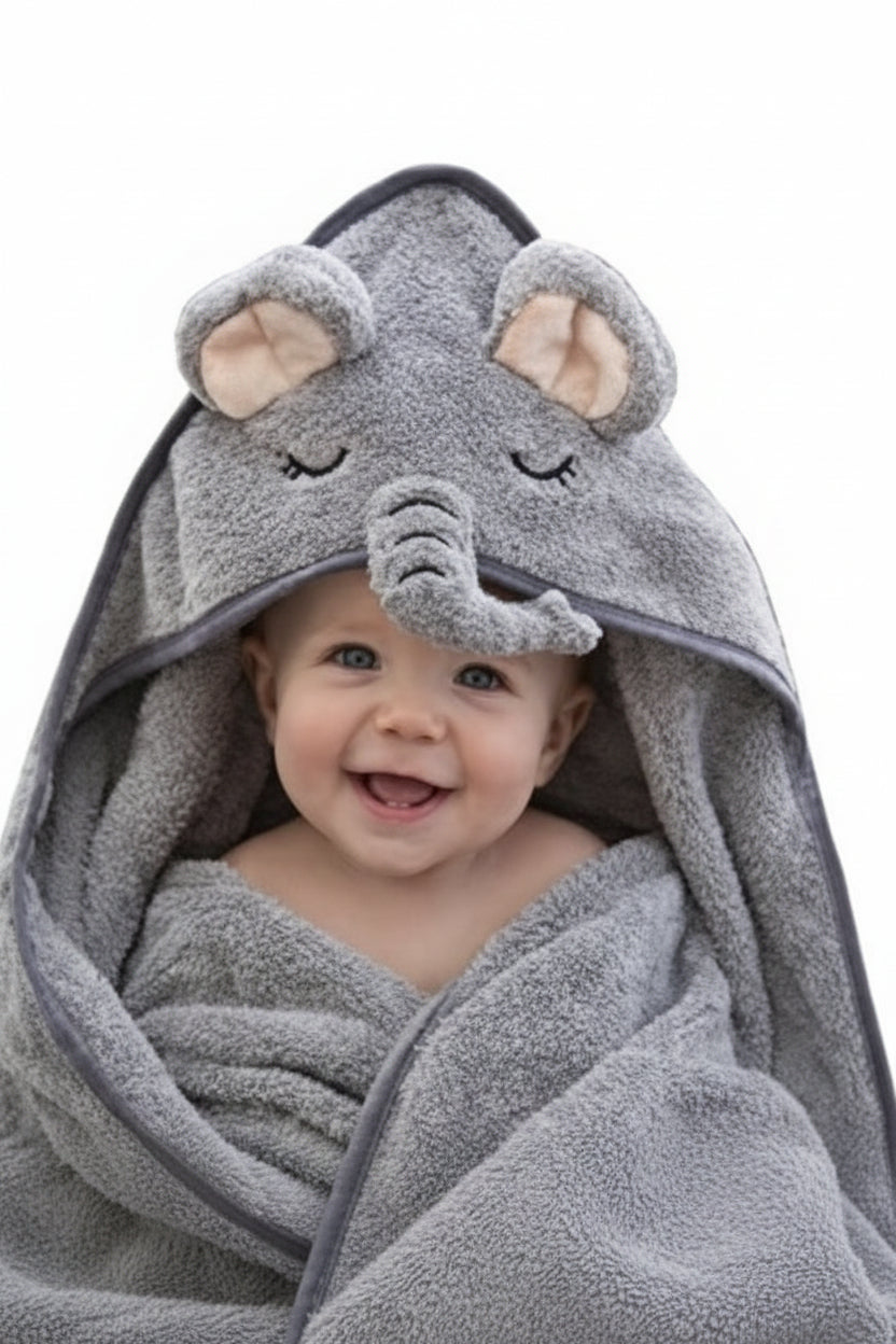 Serviette de bain capuchon -Élephant