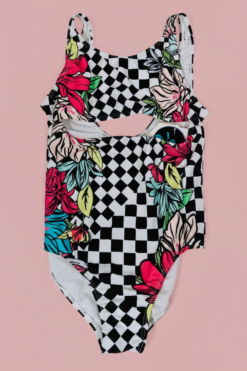 Maillot une l‑pièce fleuri & vichy
