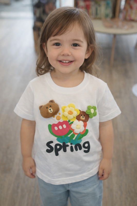 T-Shirt 3 D Ourson Blanc