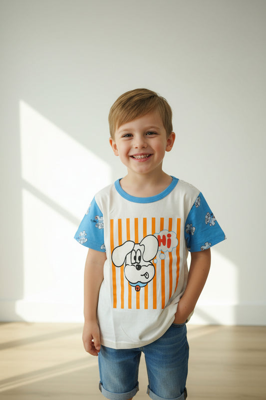 T-shirt Chien "Hi"