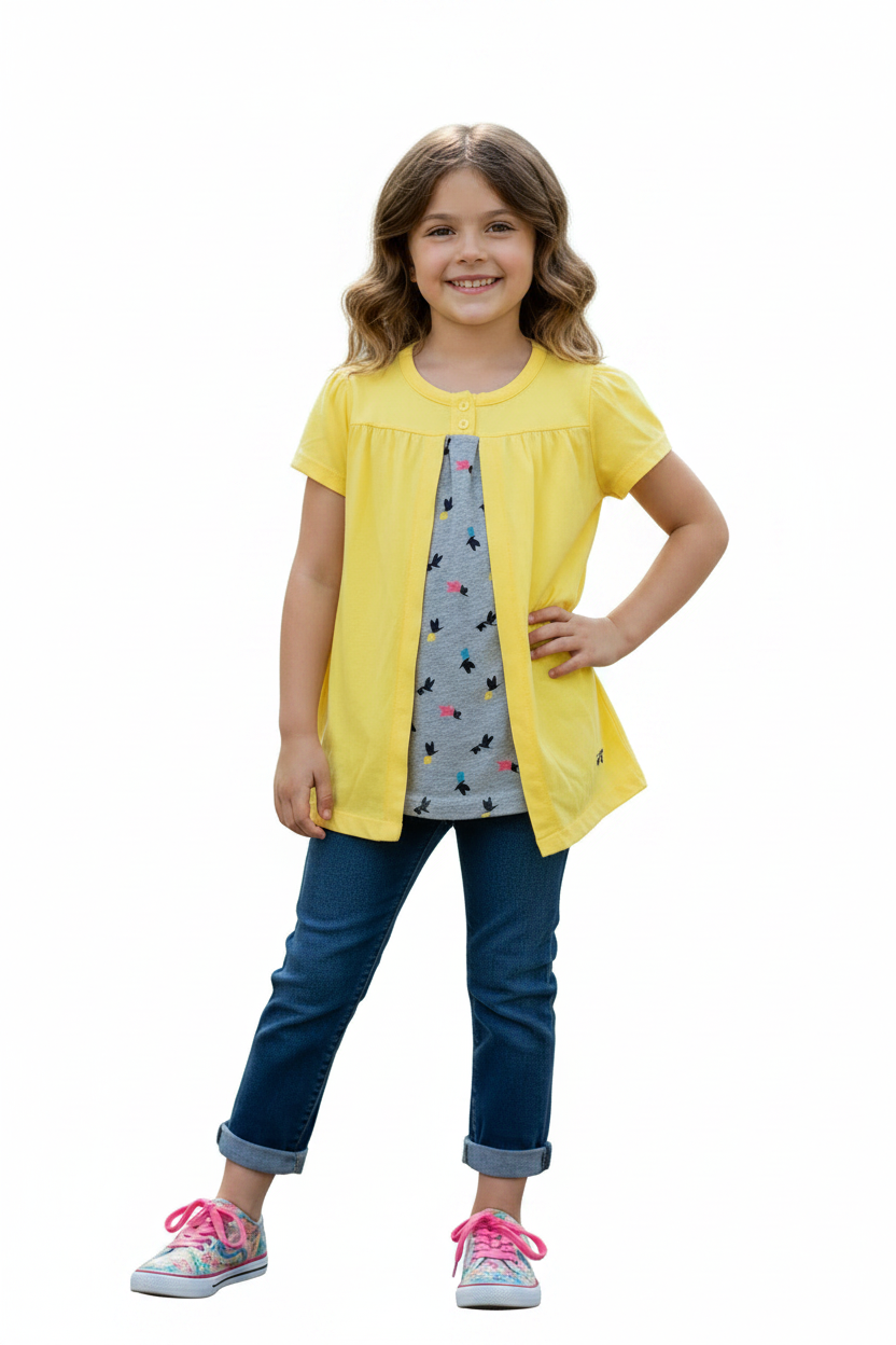 Chandail jaune ludique