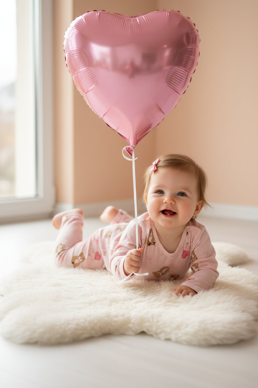 Pantalon Rose Oursons et Cœurs