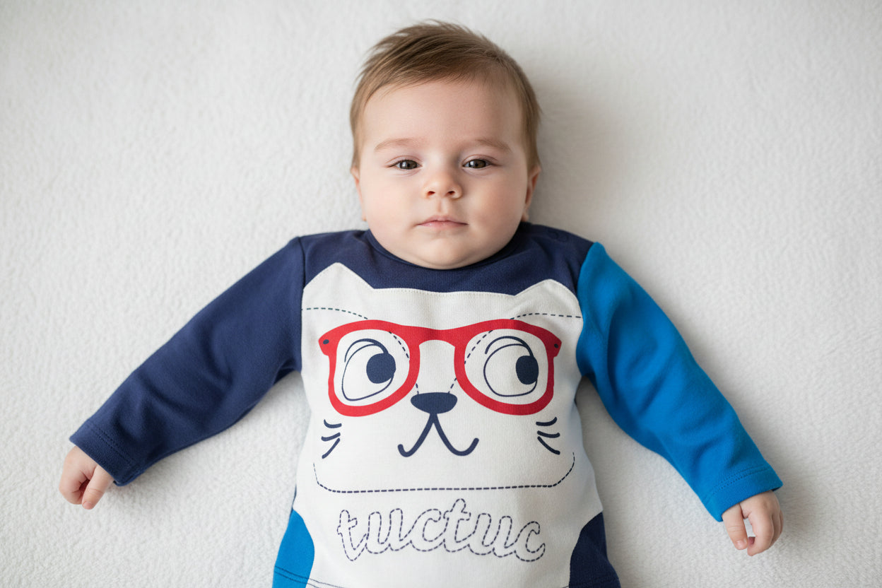 Chandail manche longue MR Chat a Lunette