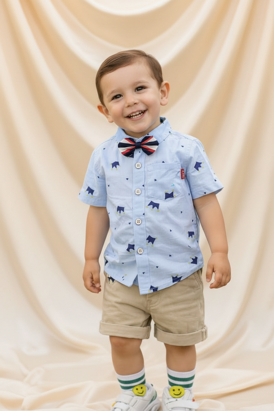 Chemise Gentleman Petites Couronnes avec Noeuf Papillon