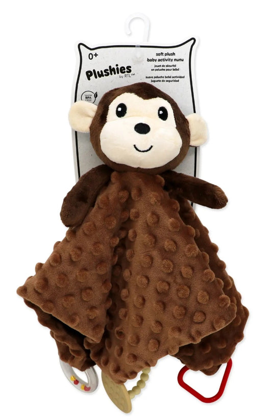 Couverture de sécurité en peluche stimulant et réconfortant - Modèle Singe