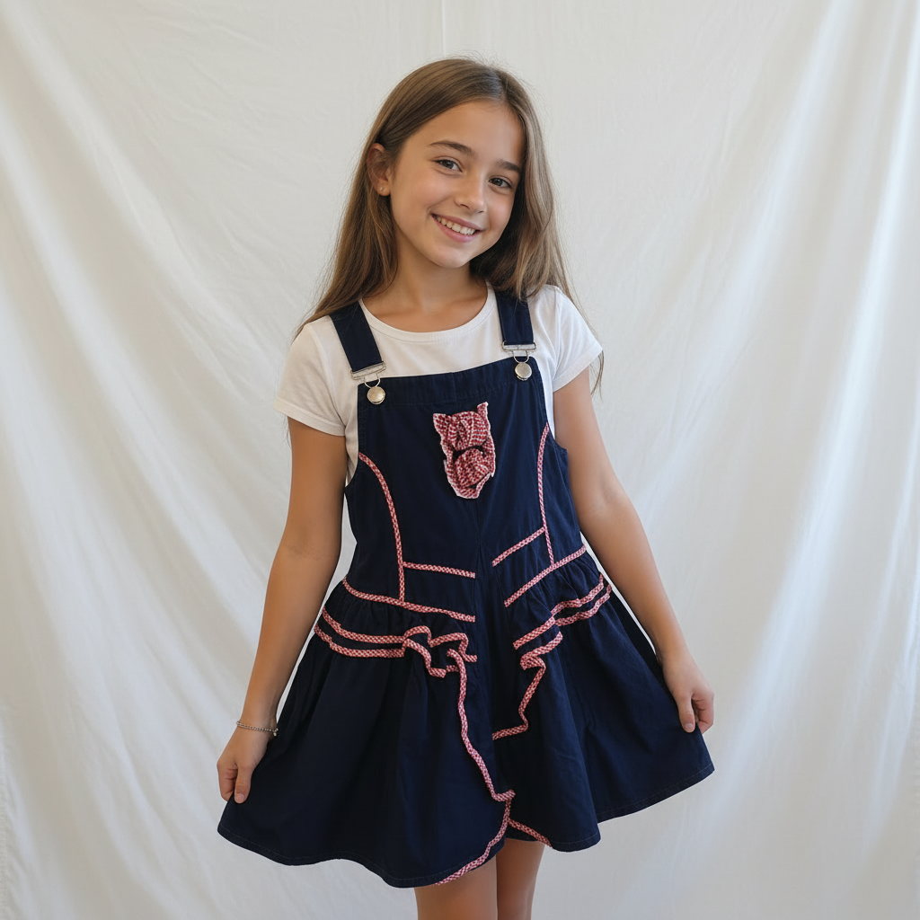 Robe à bretelles “Fleur Marine”