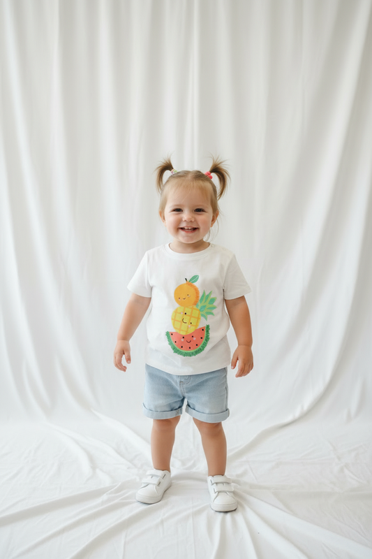 Chandail ananas & pastèque – texture ludique