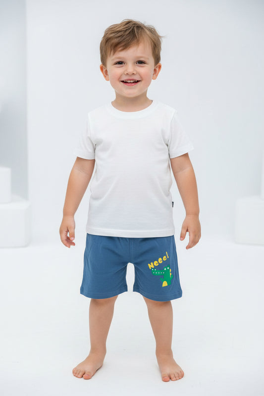 Short Bleu Crocodile