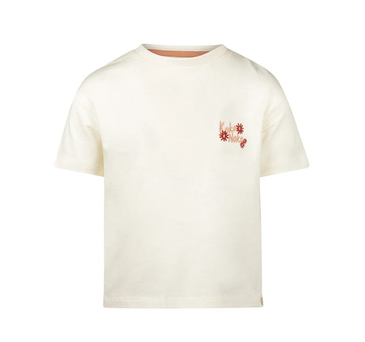 Chandail avec logo Koko Noko en Rosé et Fleurs Rouges