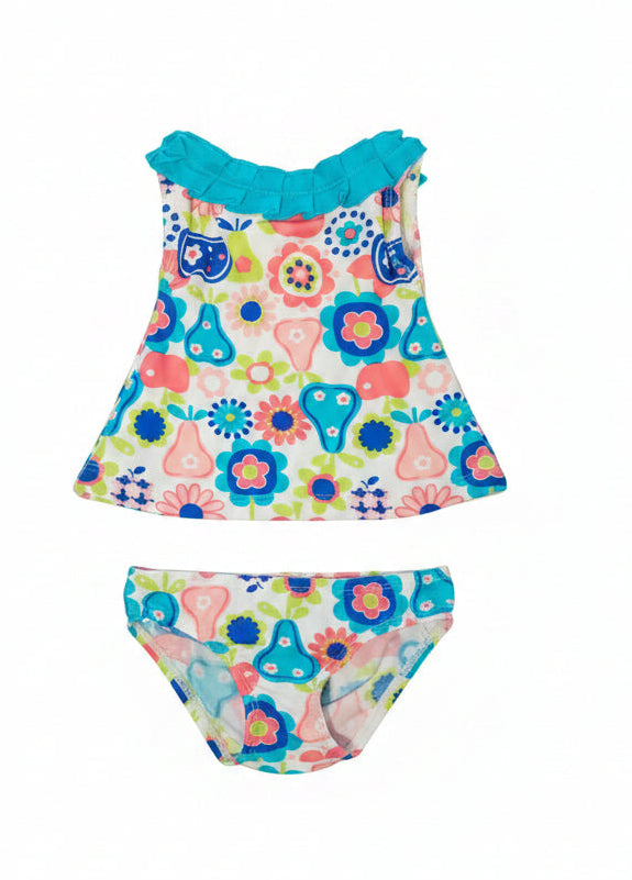 Maillot motif poires et fleurs