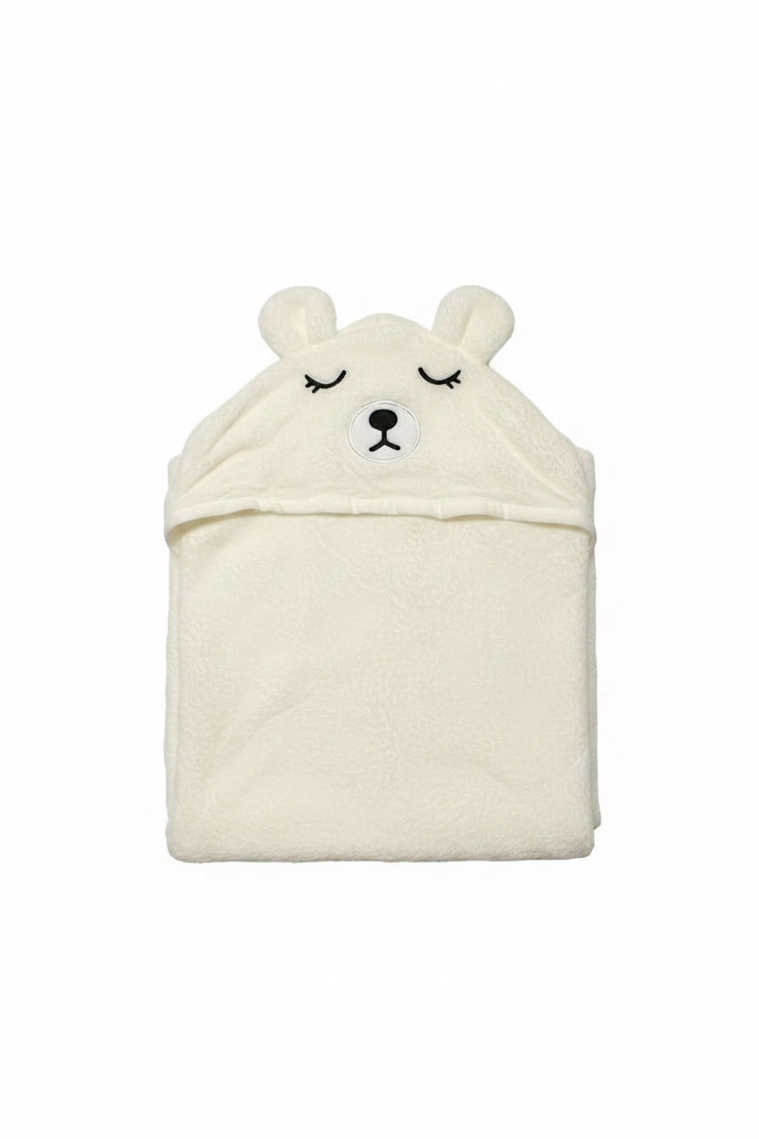 Serviette de bain a capuchon+ Ours Polaire