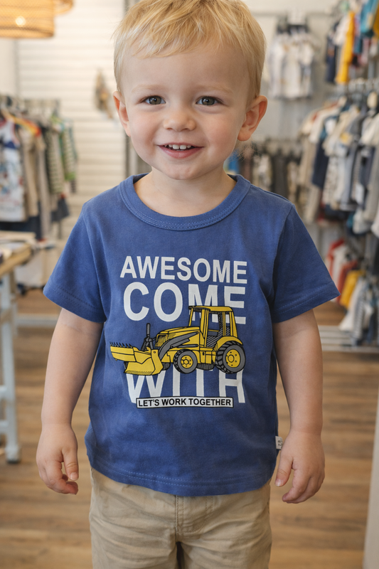 T-shirt Tracteur - Bleu