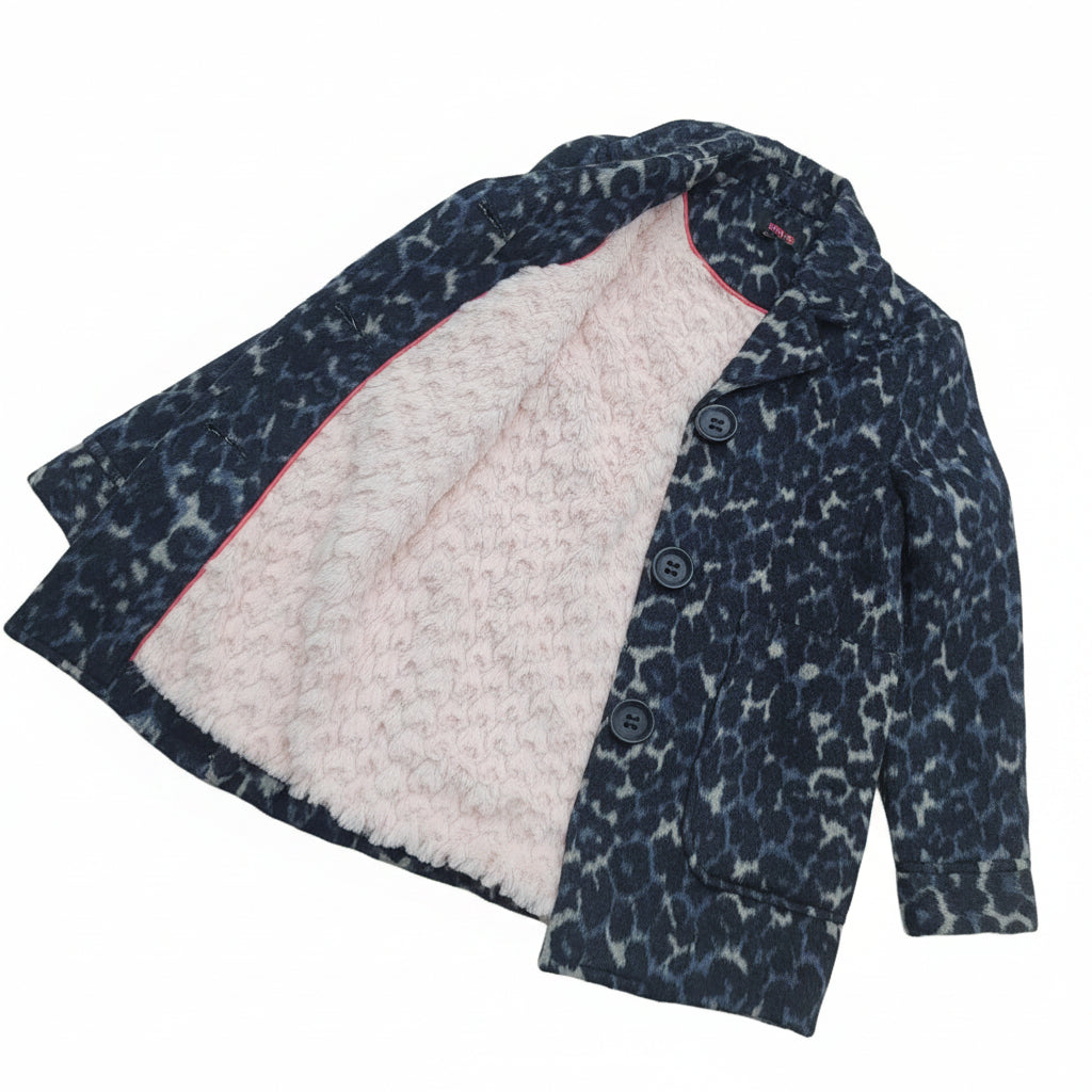 Manteau Léopard Bleu & Gris