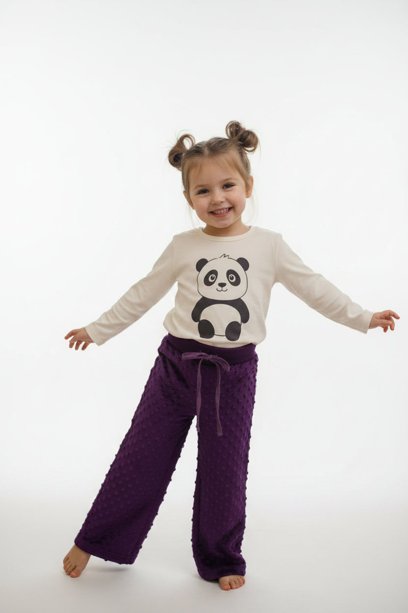 Bas de Pyjama Mauve Bubble de Limeapple